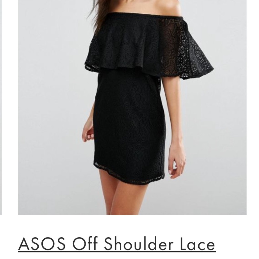 Black off the shoulder dress